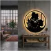 JAZ MÜZİK TEMALI RGB Uzaktan Kumandalı 40x40cm Siyah MDF Duvar Saati