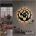KALP AŞIKLAR TEMALI RGB Uzaktan Kumandalı 40x40cm Siyah MDF Duvar Saati