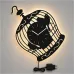 KUŞ KAFESİ TEMALI RGB Uzaktan Kumandalı 40x40cm Siyah MDF Duvar Saati