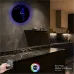 Atatürk Temalı RGB Uzaktan Kumandalı 40x40cm Siyah MDF Duvar Saati