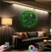 Ayakkabı Tamircisi Temalı RGB Uzaktan Kumandalı 40x40cm Siyah MDF Duvar Saati