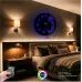 Basketbol Temalı RGB Uzaktan Kumandalı 40x40cm Siyah MDF Duvar Saati