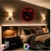 Bira Temalı RGB Uzaktan Kumandalı 40x40cm Siyah MDF Duvar Saati