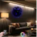 Bira Temalı RGB Uzaktan Kumandalı 40x40cm Siyah MDF Duvar Saati