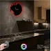 Dağcı Temalı RGB Uzaktan Kumandalı 40x40cm Siyah MDF Duvar Saati