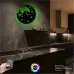 Deniz Kızı Temalı RGB Uzaktan Kumandalı 40x40cm Siyah MDF Duvar Saati
