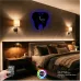 Diş Hekimi Temalı RGB Uzaktan Kumandalı 40x40cm Siyah MDF Duvar Saati