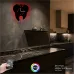Diş Hekimi Temalı RGB Uzaktan Kumandalı 40x40cm Siyah MDF Duvar Saati