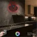 Halley Davitson  Temalı RGB Uzaktan Kumandalı 40x40cm Siyah MDF Duvar Saati