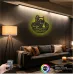 Halley Davitson  Temalı RGB Uzaktan Kumandalı 40x40cm Siyah MDF Duvar Saati
