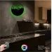 İstanbul Boğazköprüsü Temalı  RGB Uzaktan Kumandali 40x40cm Siyah MDF Duvar Saati