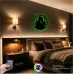 Jaz Müzik Temalı  RGB Uzaktan Kumandali 40x40cm Siyah MDF Duvar Saati