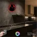 Jaz Müzik Temalı  RGB Uzaktan Kumandali 40x40cm Siyah MDF Duvar Saati