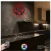 Kalp Aşıklar Temalı  RGB Uzaktan Kumandali 40x40cm Siyah MDF Duvar Saati