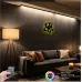 Kedi Temalı RGB Işıklı MDF Duvar Saati - Uzaktan Kumandalı