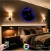Kurt Köpek Figürlü RGB LED Işıklı MDF Duvar Saati