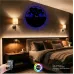 Luvivia Melekler Kalp Figürlü RGB LED Işıklı MDF Duvar Saati