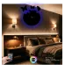 Melekler Uçuyor Figürlü RGB LED Işıklı MDF Duvar Saati - Luvivia