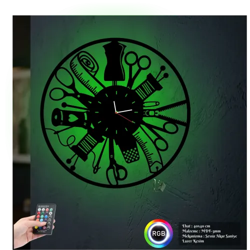Luvivia Terzi Moda Stilist Figürlü RGB LED Işıklı MDF Duvar …