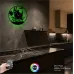 Luvivia Travel Temalı RGB LED Işıklı MDF Duvar Saati - Seyahat Tutkunlarına Özel