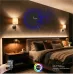 Luvivia Uçan Kuşlar Figürlü RGB LED Işıklı MDF Duvar Saati