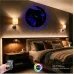 Luvivia Şarap Kadeh Figürlü RGB LED Işıklı MDF Duvar Saati
