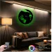 Luvivia Şarap Kadeh Figürlü RGB LED Işıklı MDF Duvar Saati