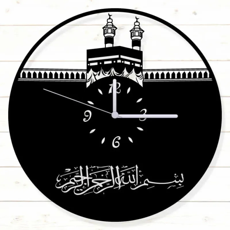Kabe  Siyah MDF Duvar Saati