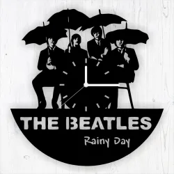 Epic Beatles Wall Clocks  Siyah MDF Duvar Saati