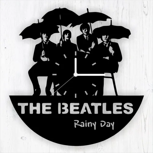 Epic Beatles Wall Clocks  Siyah MDF Duvar Saati
