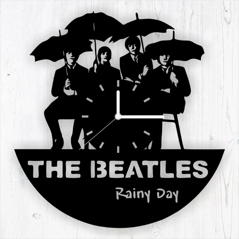 Epic Beatles Wall Clocks  Siyah MDF Duvar Saati