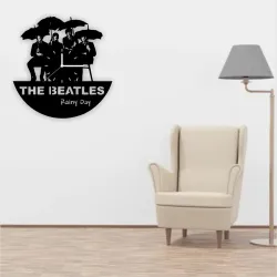 Epic Beatles Wall Clocks  Siyah MDF Duvar Saati