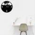 Clock With Couple  Siyah MDF Duvar Saati
