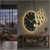 UÇAN KUŞLAR TEMALI RGB Uzaktan Kumandalı 40x40cm Siyah MDF Duvar Saati