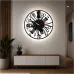 TERZİ MODA STİLİST TEMALI RGB Uzaktan Kumandalı 40x40cm Siyah MDF Duvar Saati