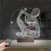 Minimalist Kadın Heykel Saatli 3D Lamba - Masa Gece Lambası