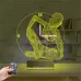 Minimalist Kadın Heykel Saatli 3D Lamba - Masa Gece Lambası