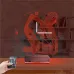 Minimalist Kadın Heykel Saatli 3D Lamba - Masa Gece Lambası