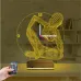 Minimalist Kadın Heykel Saatli 3D Lamba - Masa Gece Lambası