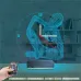 Minimalist Kadın Heykel Saatli 3D Lamba - Masa Gece Lambası