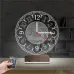 Klasik Saat Saatli 3D Lamba - Masa Gece Lambası
