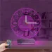 Klasik Saat Saatli 3D Lamba - Masa Gece Lambası