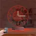 Klasik Saat Saatli 3D Lamba - Masa Gece Lambası