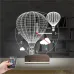 Balon Bulut Tasarım Saatli 3D Lamba - Masa Gece Lambası