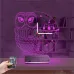 Baykuş Tasarım Saatli 3D Lamba - Masa Gece Lambası