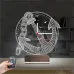 Kaptan Denizci Çapa Saatli 3D Lamba - Masa Gece Lambası