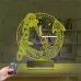 Kaptan Denizci Çapa Saatli 3D Lamba - Masa Gece Lambası