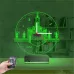 Mekke Kabe Cami Saatli 3D Lamba - Masa Gece Lambası