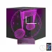 Müzik Nota Müzisyen Tasarım Saatli 3D Lamba - Masa Gece Lambası