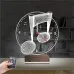 Müzik Nota Müzisyen Tasarım Saatli 3D Lamba - Masa Gece Lambası